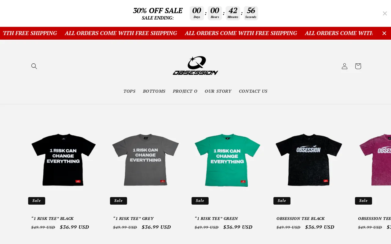 OBSESSION website screenshot