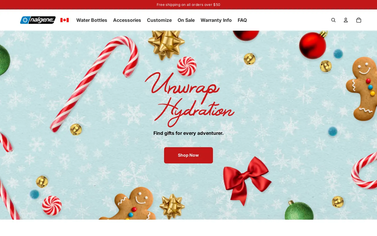 Nalgene Canada screenshot