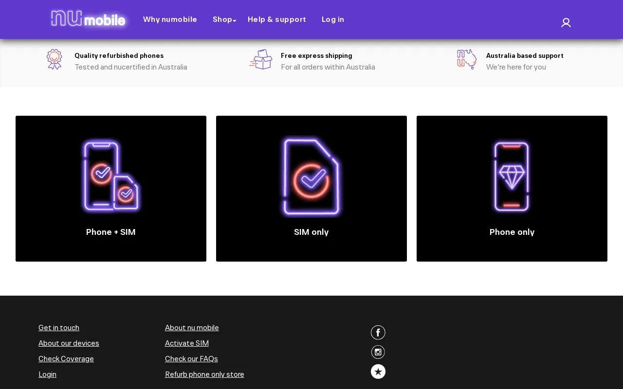 numobile – Opening Soon website screenshot