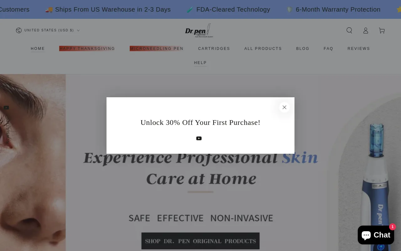 Dr. pen USA screenshot