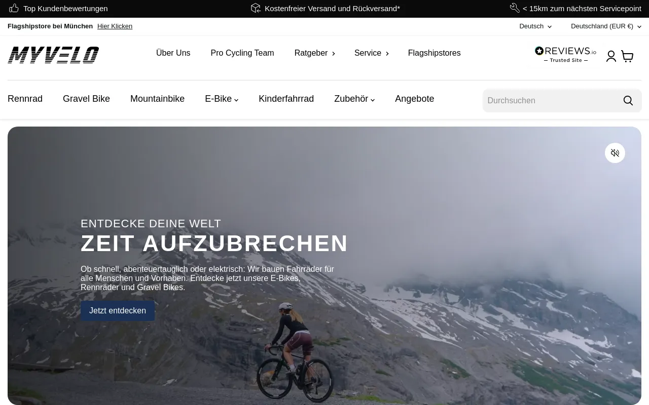 myvelo.de screenshot