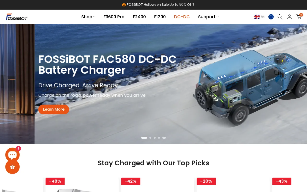 FOSSiBOT website screenshot