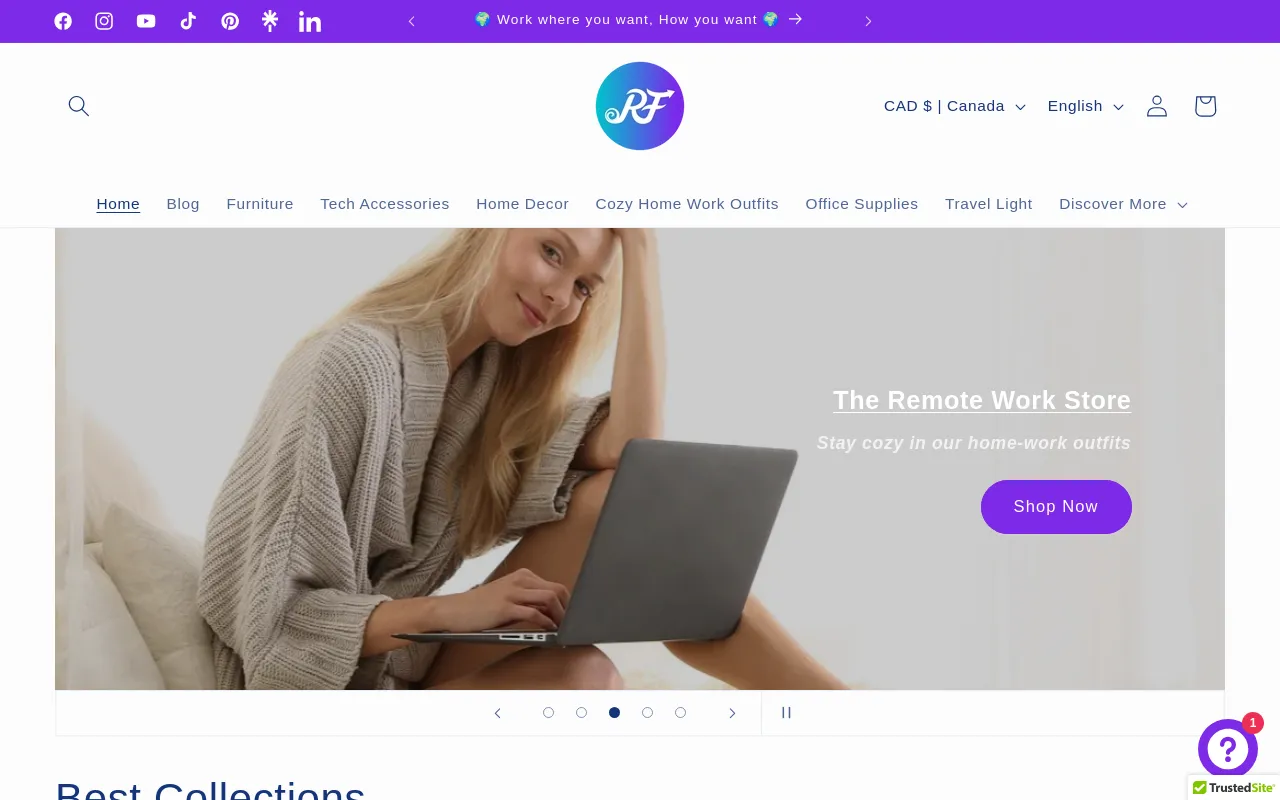Remote Furniture website screenshot