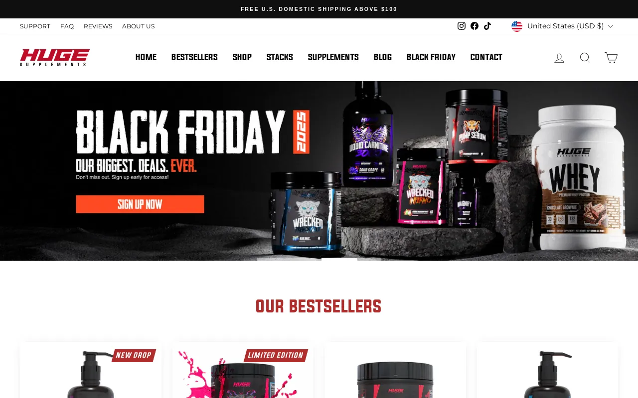 Huge Supplements screenshot