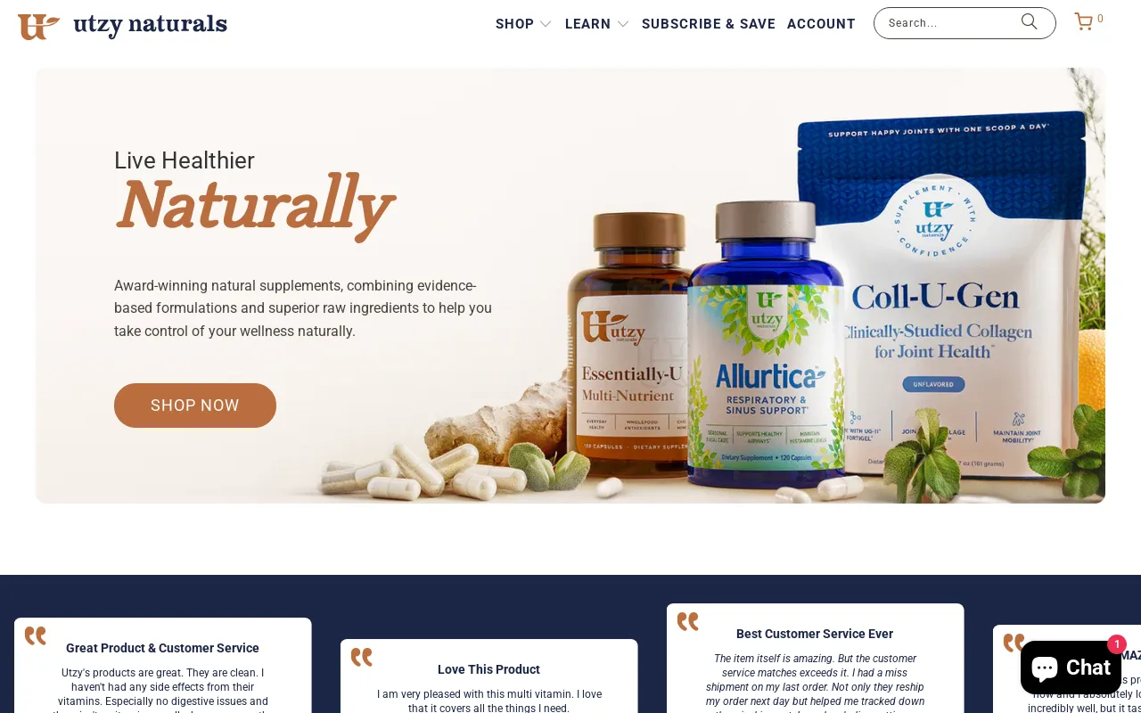 Utzy Naturals screenshot