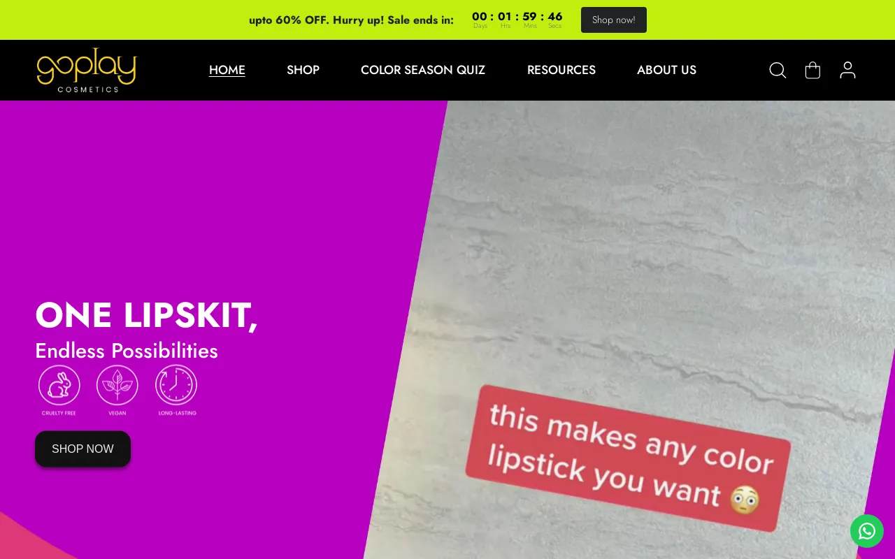 GoPlay Cosmetics screenshot