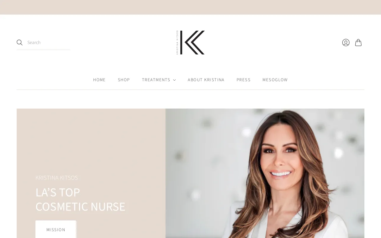 Kristina Kitsos website screenshot