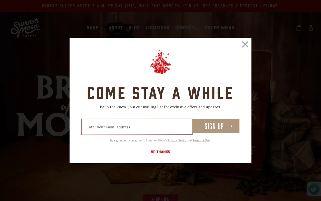 Summer Moon Coffee screenshot