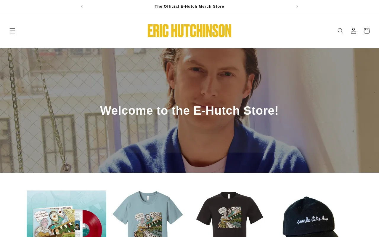 The Official Eric Hutchinson Merch Store screenshot