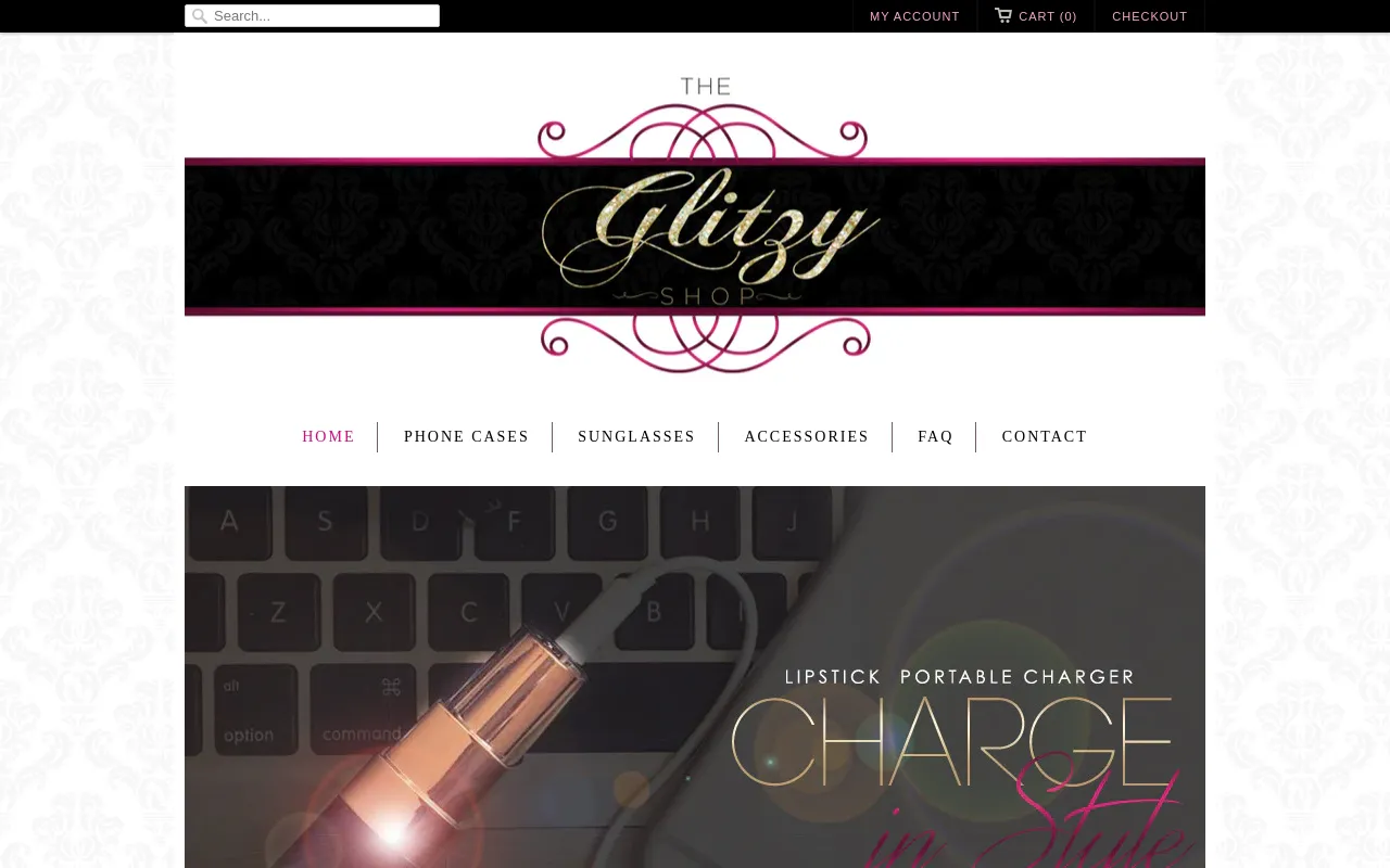 The Glitzy Shop website screenshot