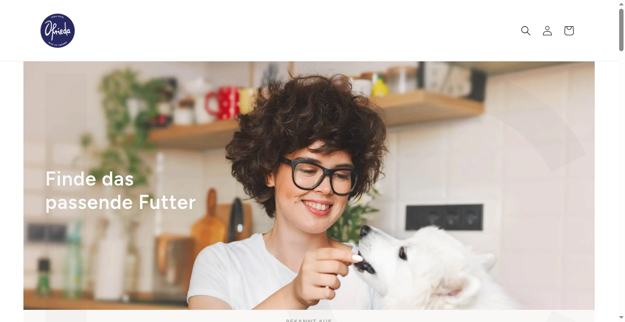 Ofrieda website screenshot