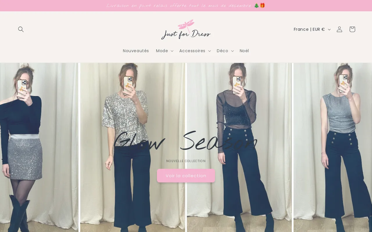 Just for Dress website screenshot