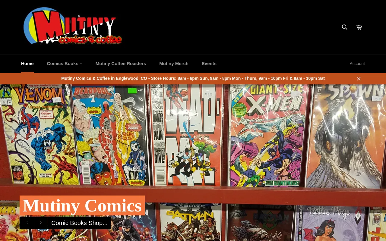 Mutiny Comics & Coffee Online screenshot