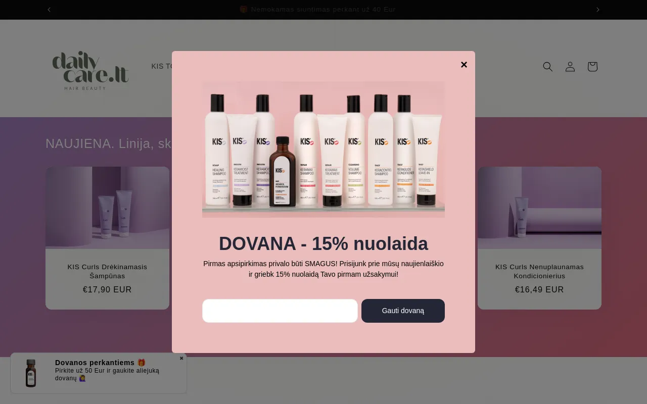 KIS Haircare screenshot