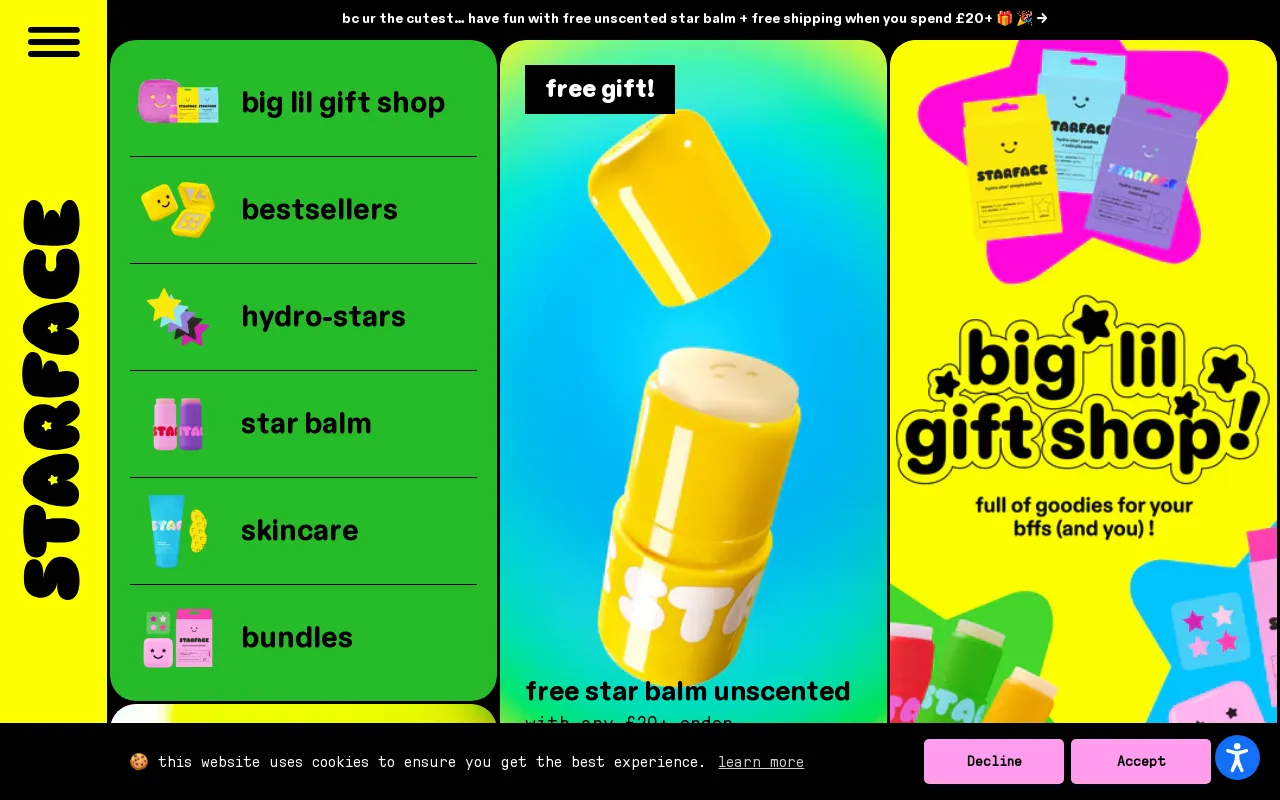 starfaceworld.co.uk screenshot