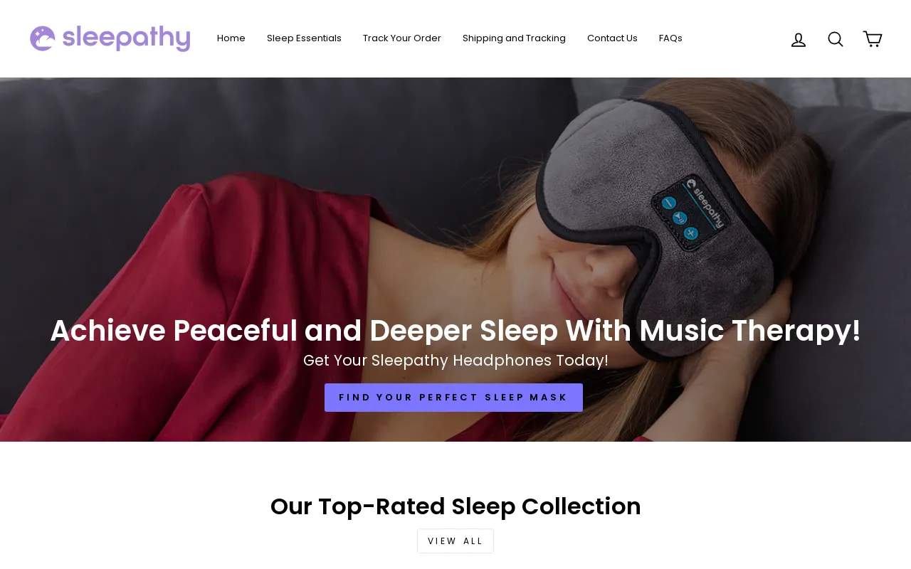 Official Sleepathy website screenshot