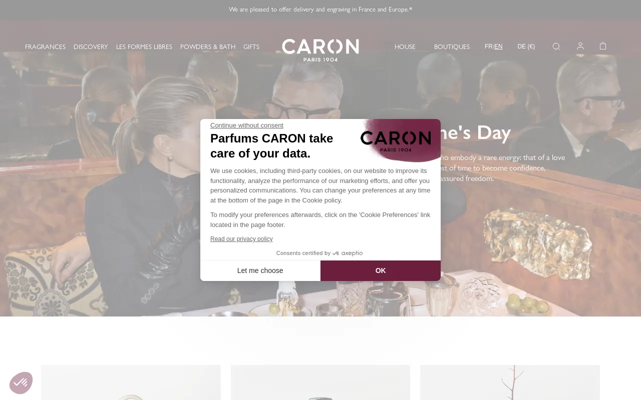 PARFUMS CARON screenshot