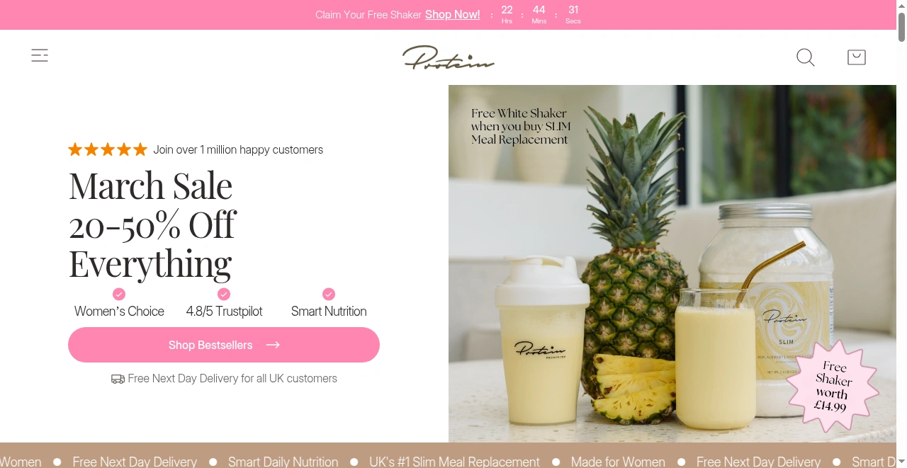 Protein.com UK screenshot