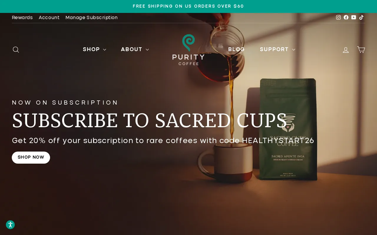 Purity Coffee screenshot