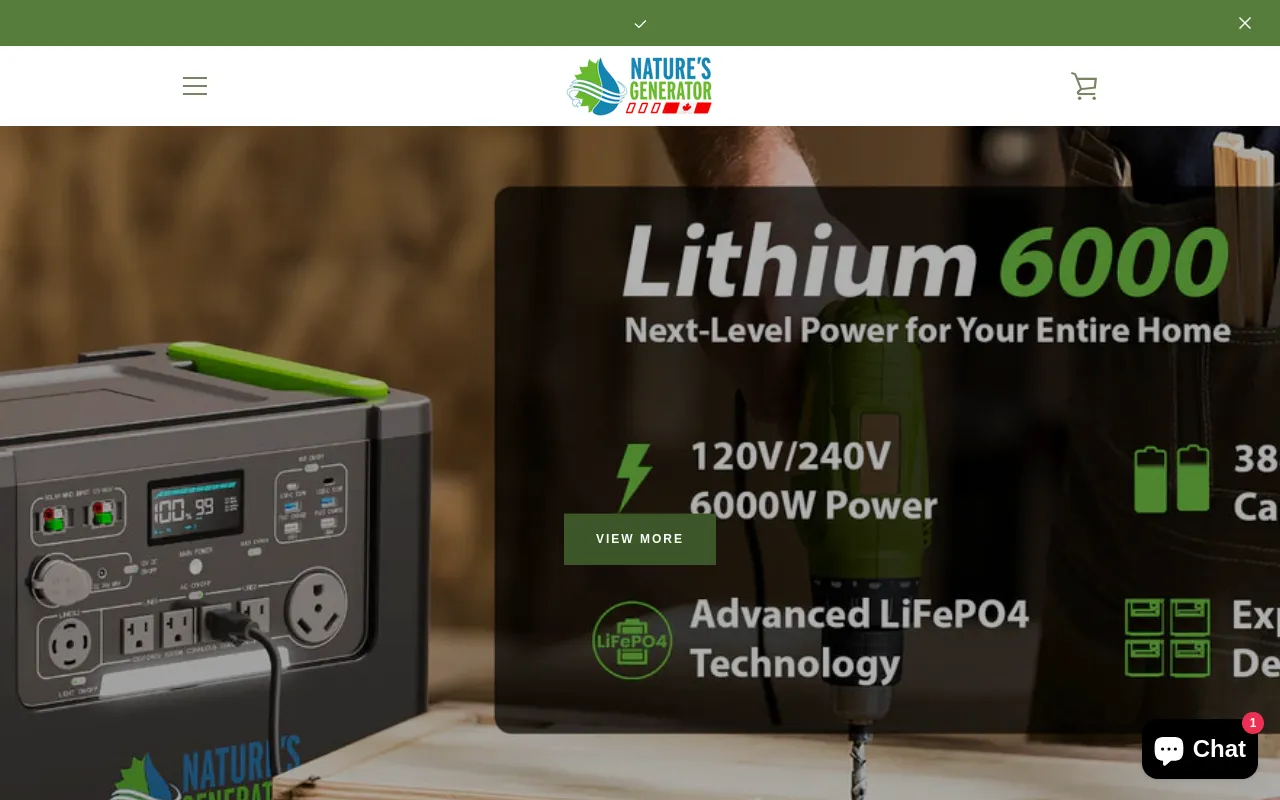 Nature's Generator Canada screenshot