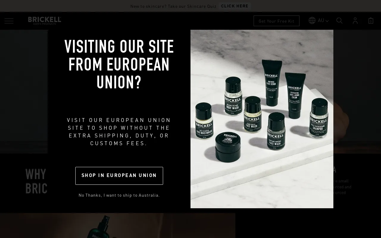 brickellmensproducts.com.au screenshot