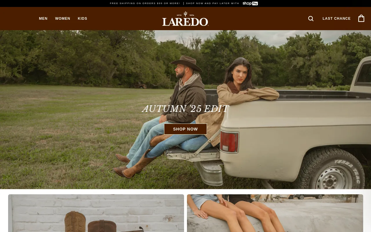 Laredo Boots Store screenshot