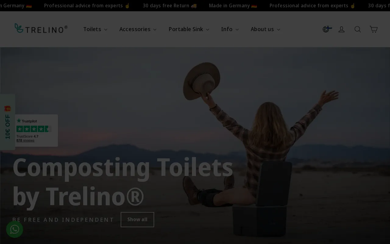 Trelino® Composting Toilets screenshot