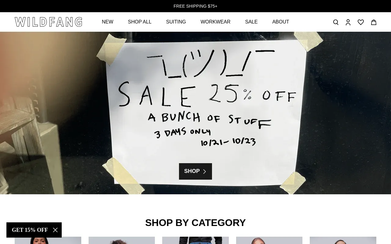Wildfang screenshot