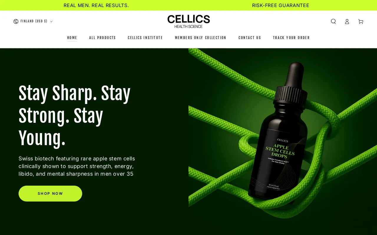 Cellics.co screenshot