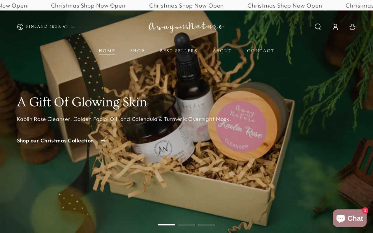 Away with Nature website screenshot