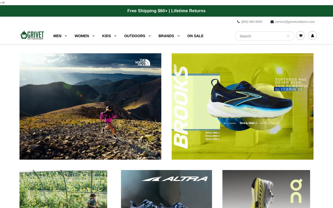 GrivetOutdoors.com screenshot