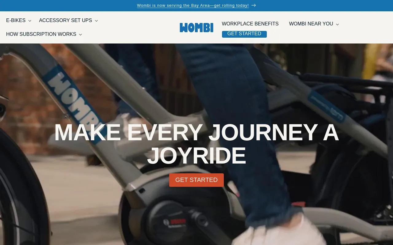 Wombi - E-bike subscription screenshot