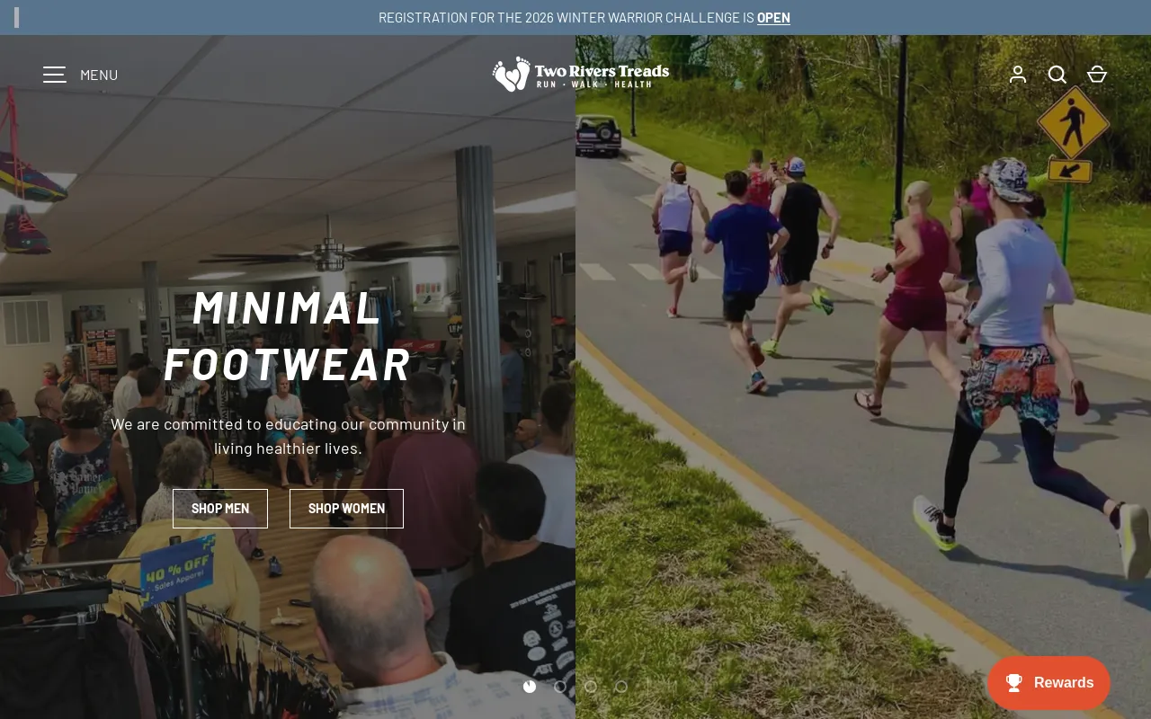 Two Rivers Treads website screenshot