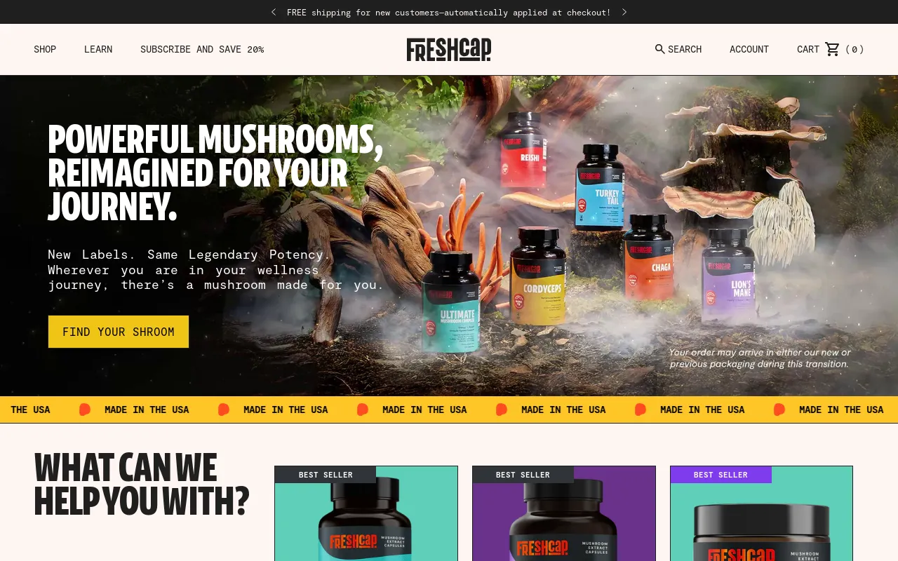 FreshCap Mushrooms screenshot