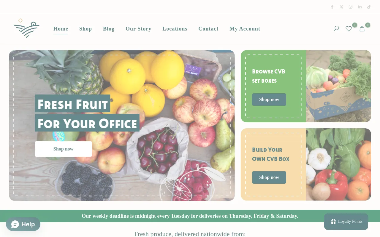 The Cotswold Veg Box Company screenshot