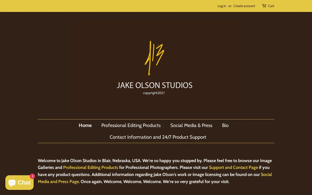 Jake Olson Studios screenshot