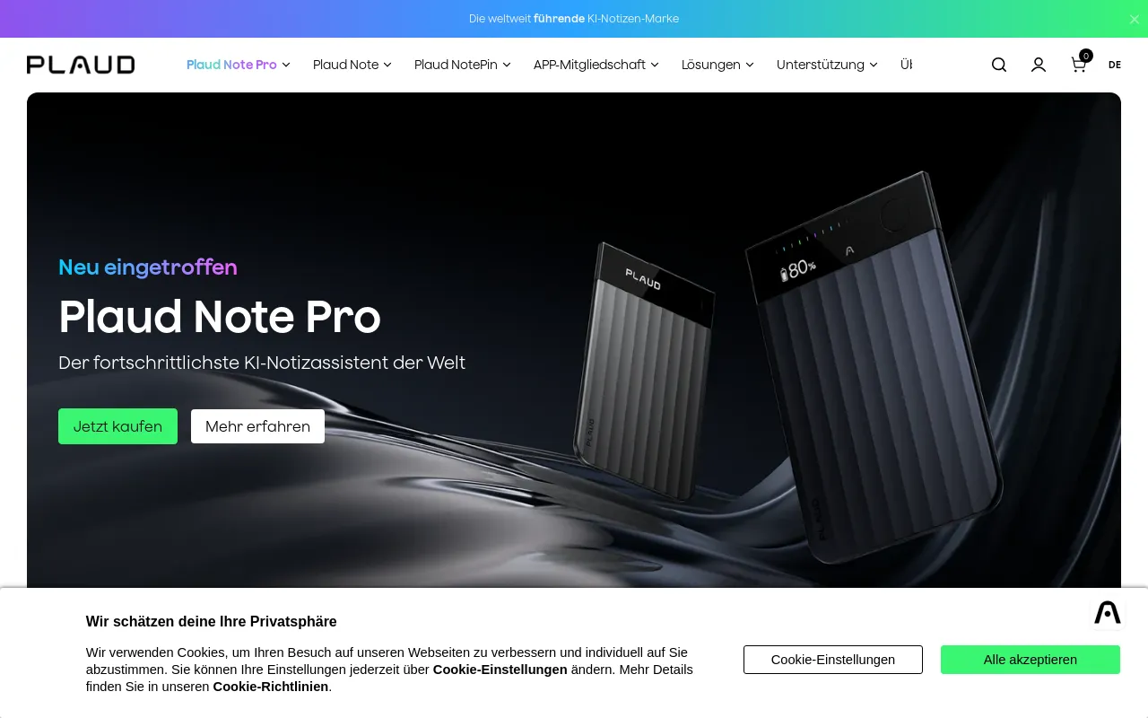 Plaud.ai DE screenshot