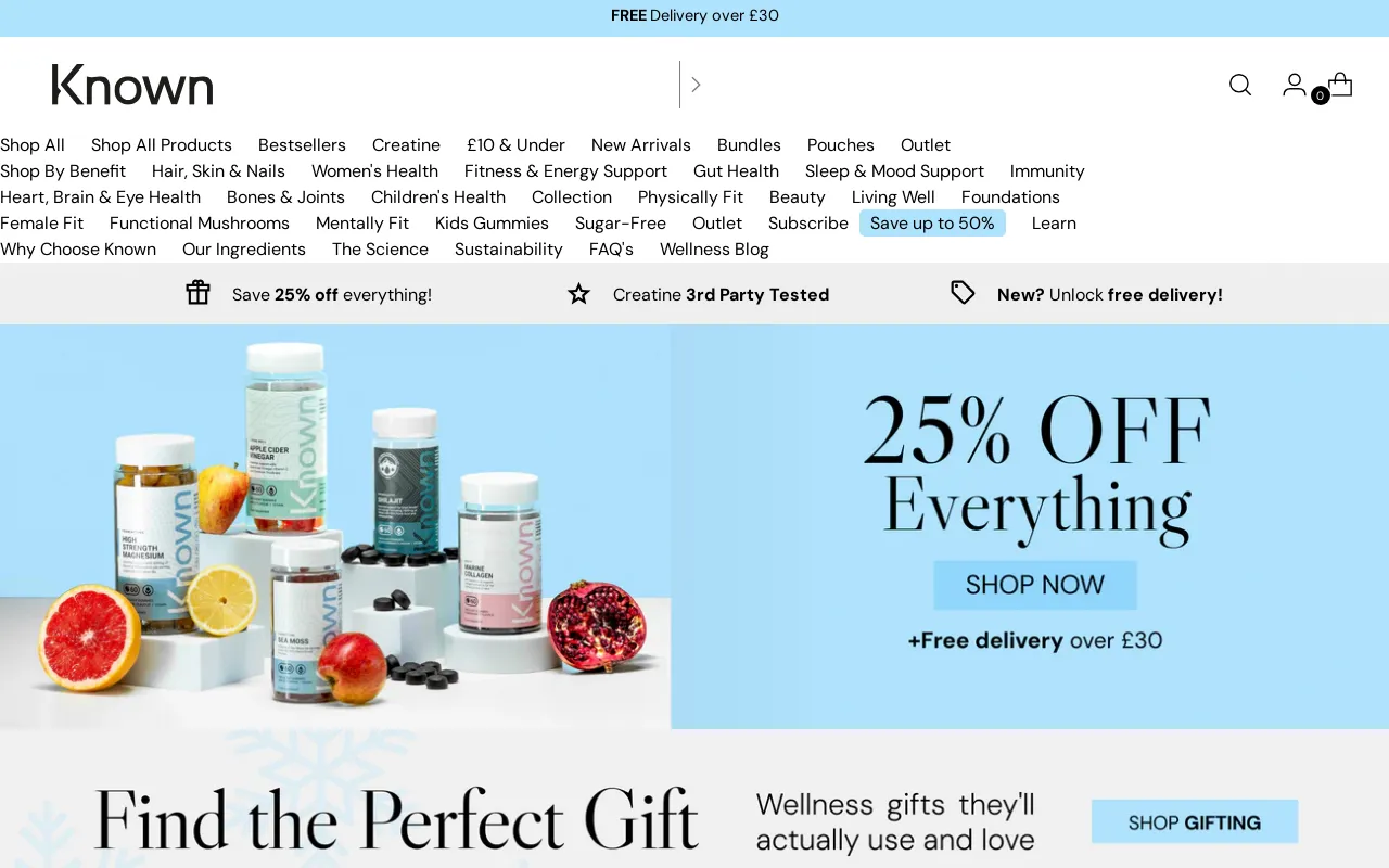 Known Nutrition UK screenshot