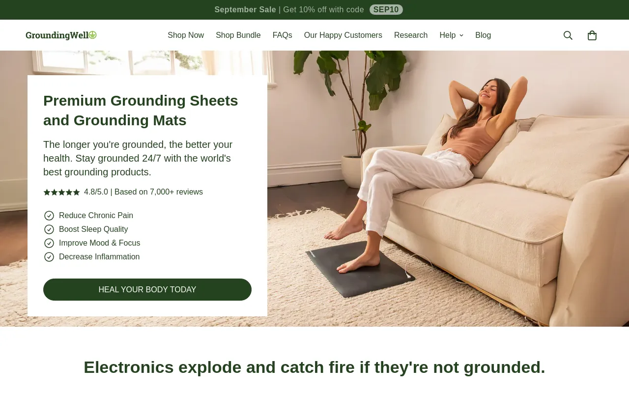 GroundingWell screenshot