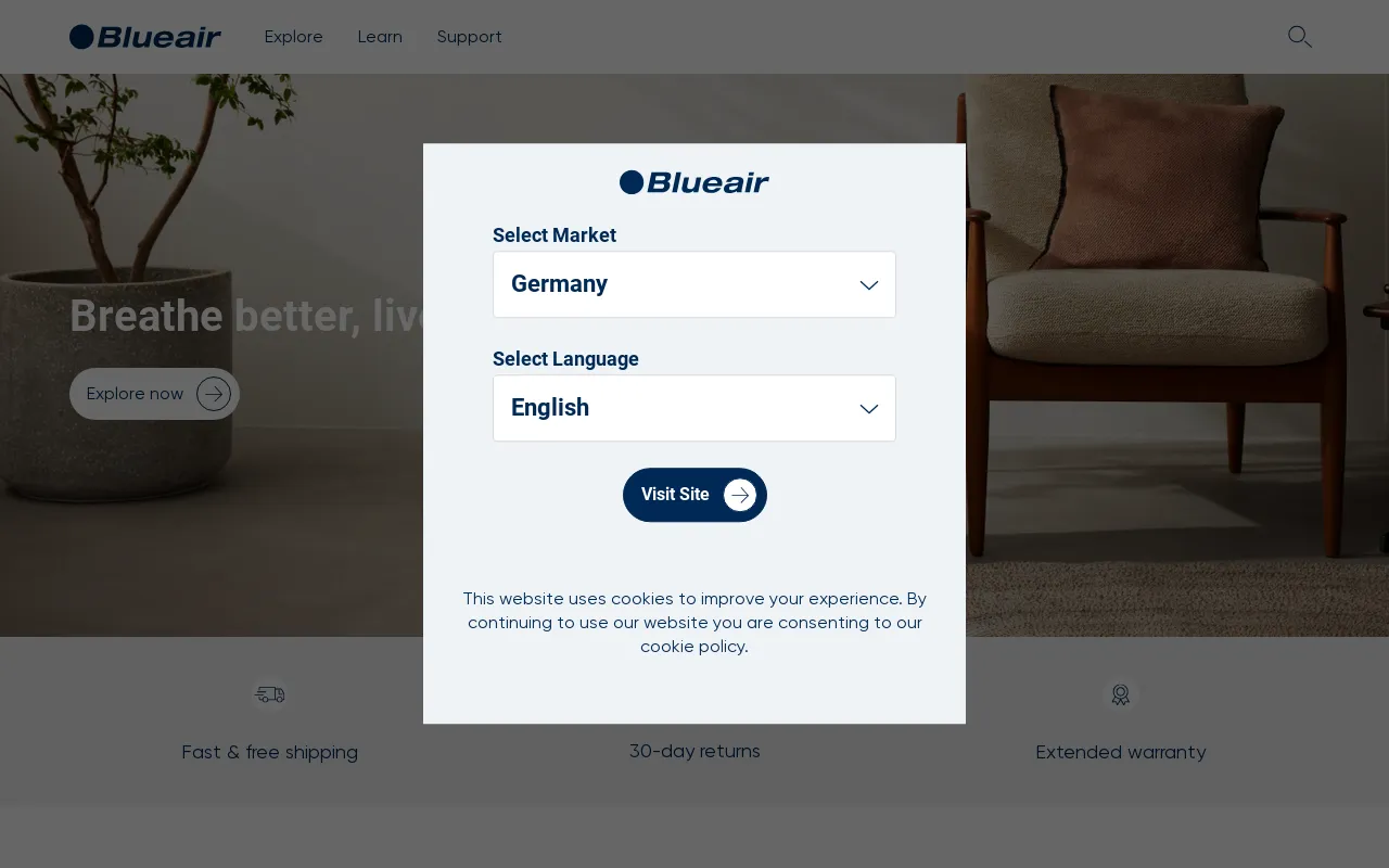 Blueair screenshot