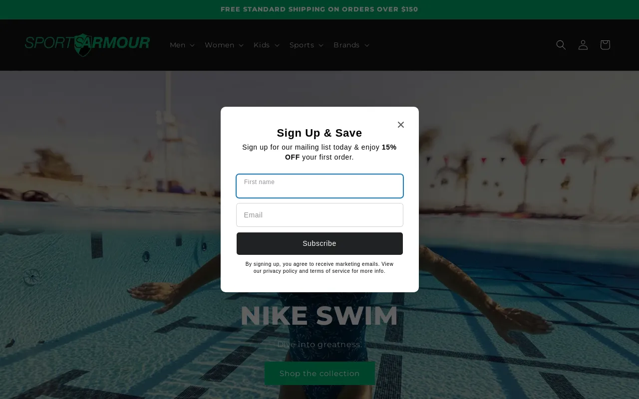 Sports Armour Australia website screenshot
