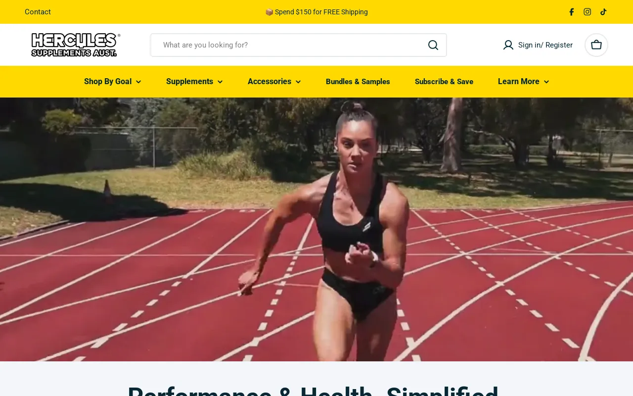 Hercules Supplements Aust screenshot