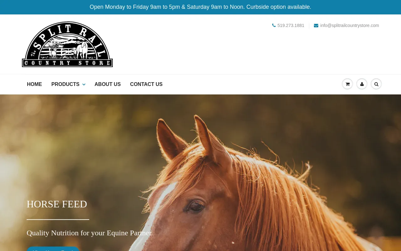 splitrailcountrystore.com screenshot
