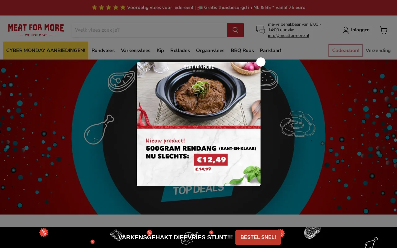 Meatformore.nl screenshot
