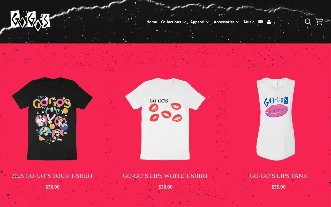 The Go-Go's website screenshot