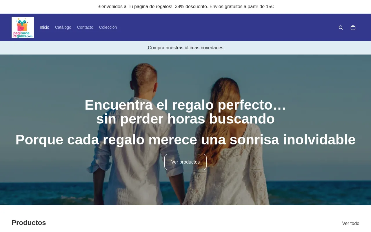 Pagina de regalos screenshot