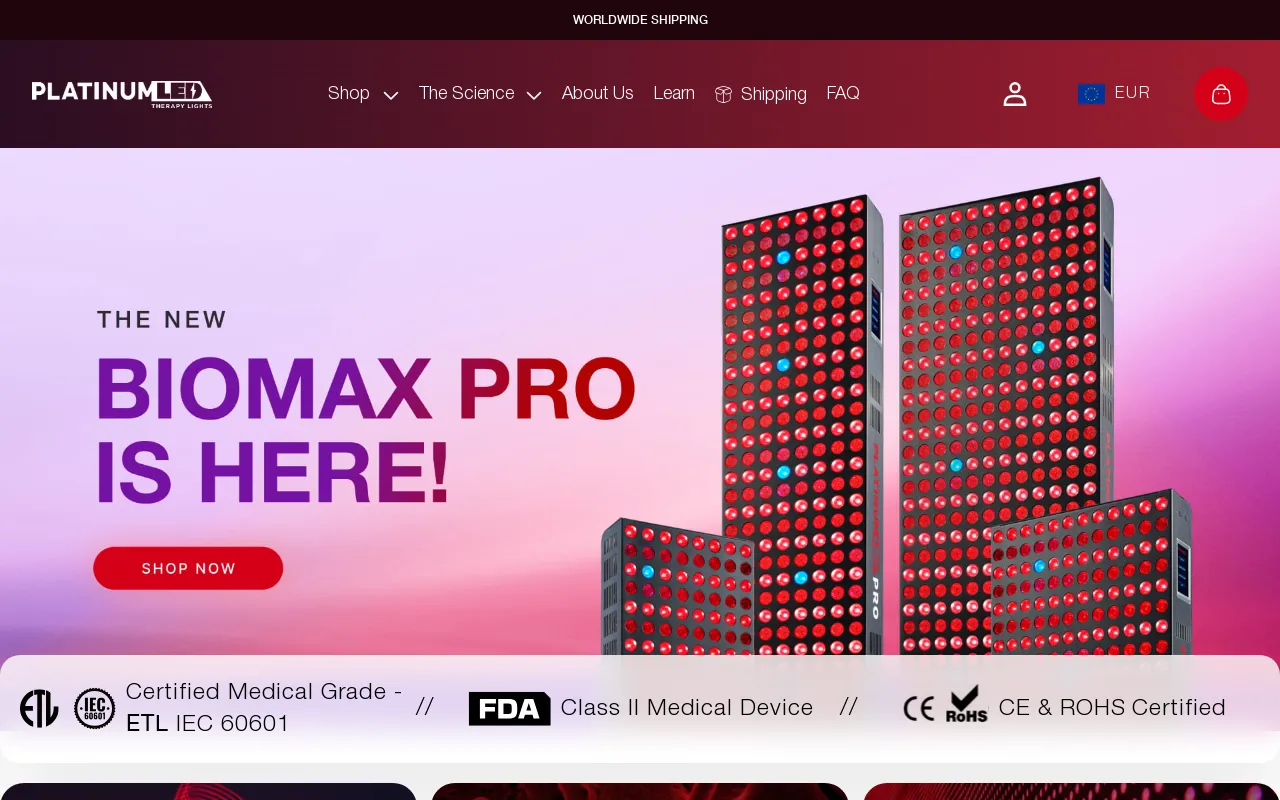 PlatinumLED Therapy Lights screenshot