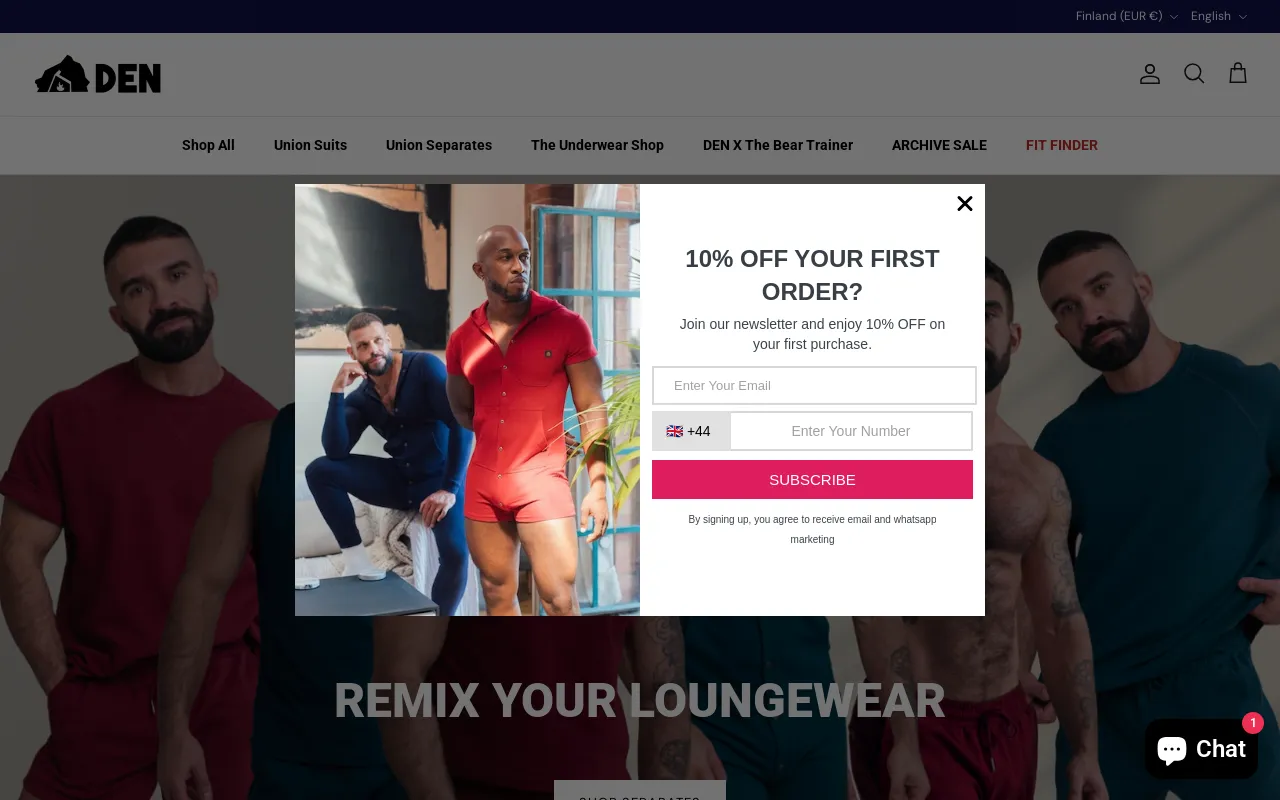 Den Loungewear screenshot