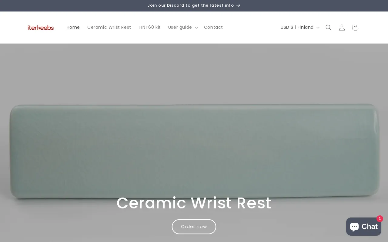 Iterkeebs Mechanical Keyboards website screenshot