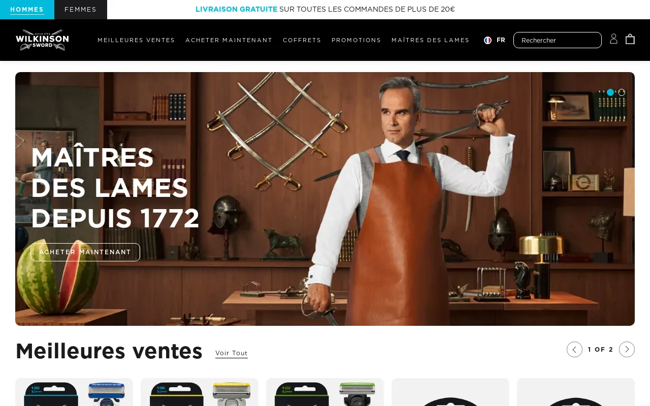 Wilkinson Sword France screenshot